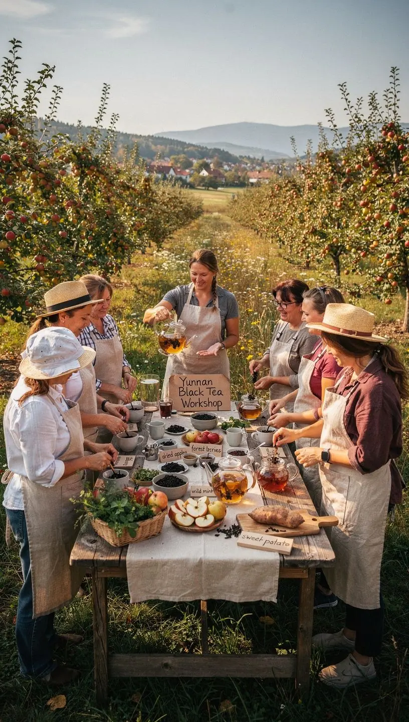 Hrnček čaju dianhong s arómou sladkých zemiakov